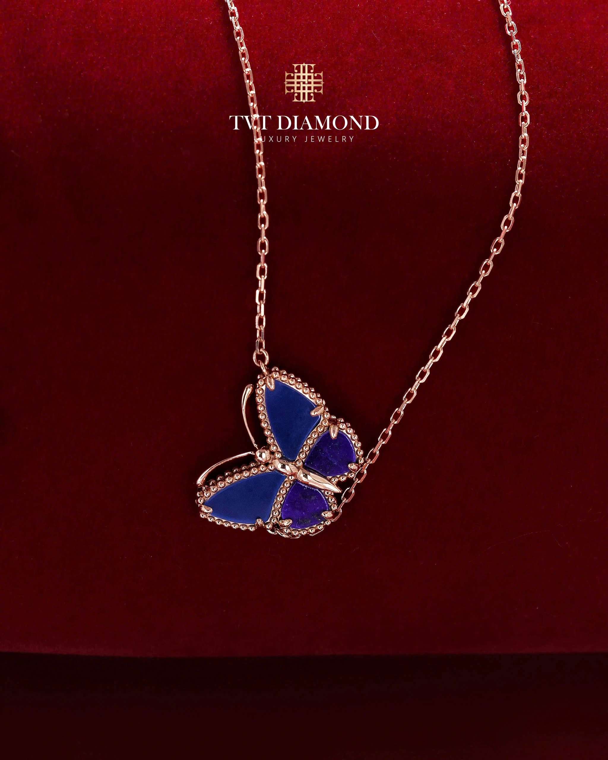 Set Van Cleef bướm hoa lá vàng hồng 2