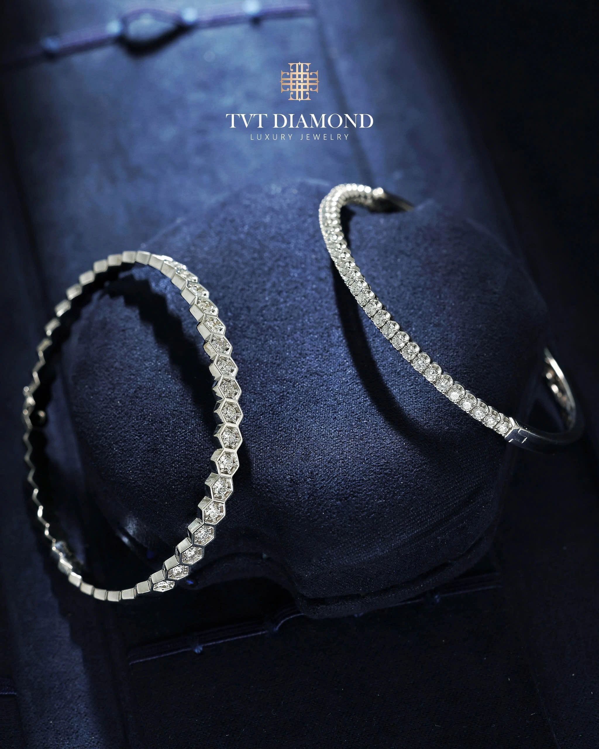 Lắc tay Chaumet full kim vàng trắng 1