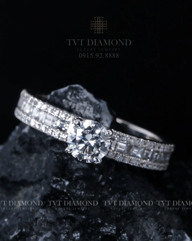 Nhẫn kim cương thiết kế (1 viên GIA 5516497870) - 24VDG23585