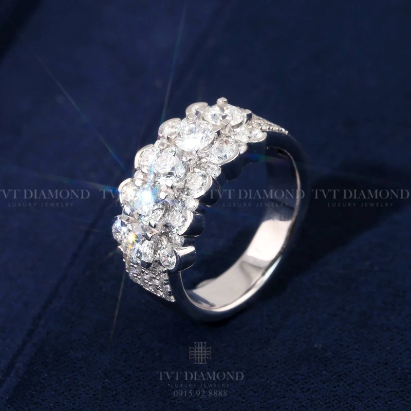 Nhẫn kết kim cương 4li nửa vòng - 24VDG36144