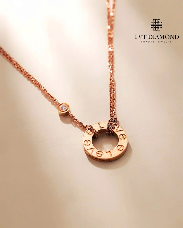 Dây chuyền Cartier Love vàng hồng
